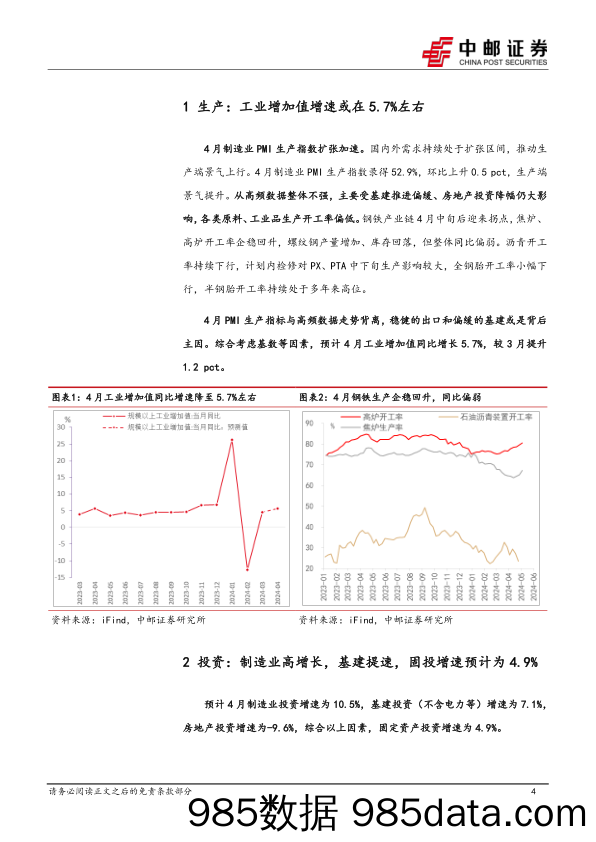 4月经济数据预测：物价边际改善，出口维持韧性-240507-中邮证券插图3