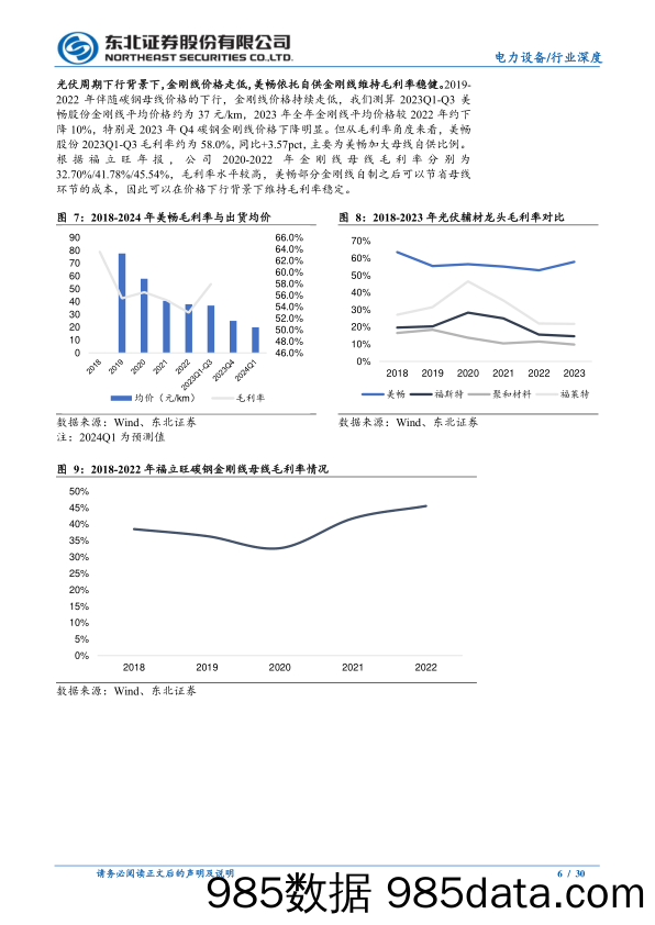 电力设备行业金刚线：钨丝进入经济性拐点，龙头α凸显-240509-东北证券插图5