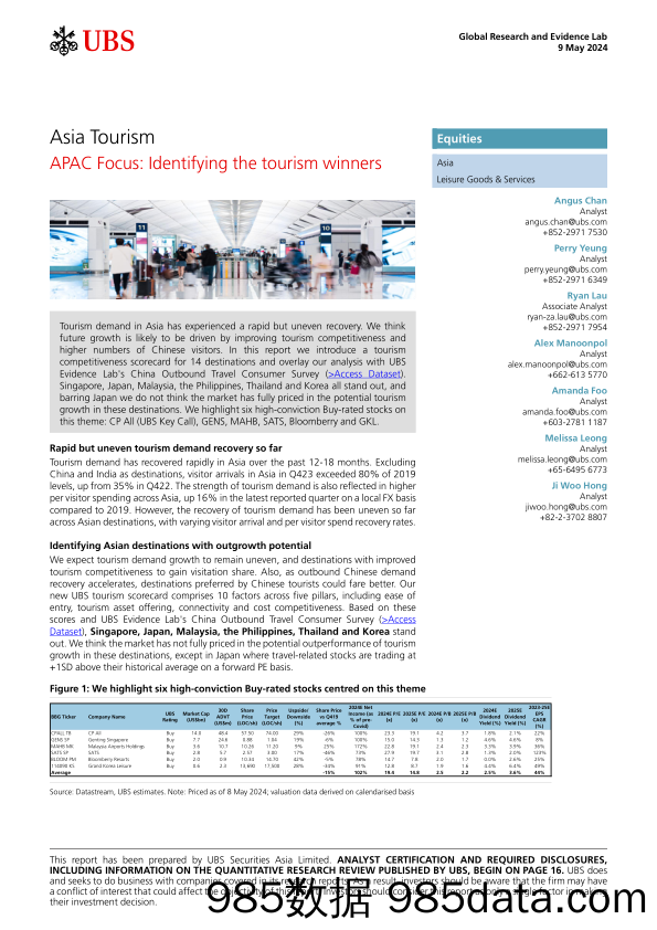 UBS Equities-APAC Focus Asia Tourism _Identifying the tourism winners_ C...-108139177