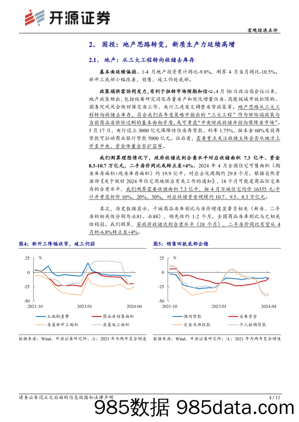 兼评4月经济数据：收储或有助于房价企稳-240518-开源证券插图3