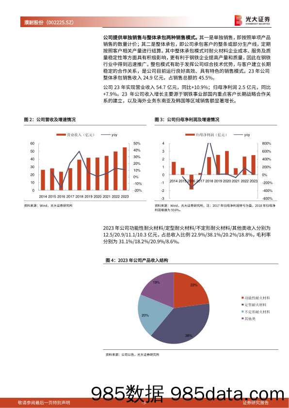 濮耐股份(002225)首次覆盖报告：国内耐材出海先行者，矿山有望打开成长空间-240521-光大证券插图4