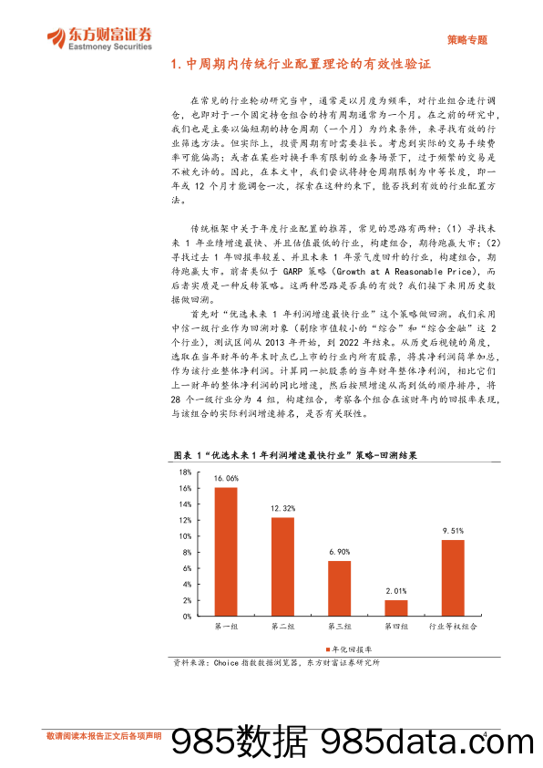 策略专题：以年为时间跨度单位，应该如何做行业配置？-20240109-东方财富证券插图3