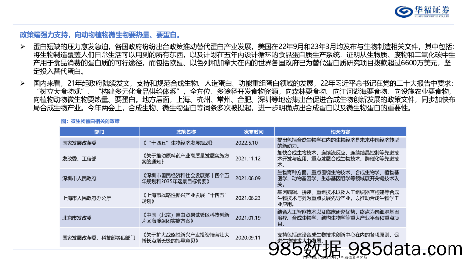 食品饮料行业维生物蛋白专题：蛋白新能源，探究微生物蛋白的投资机遇-240523-华福证券插图5