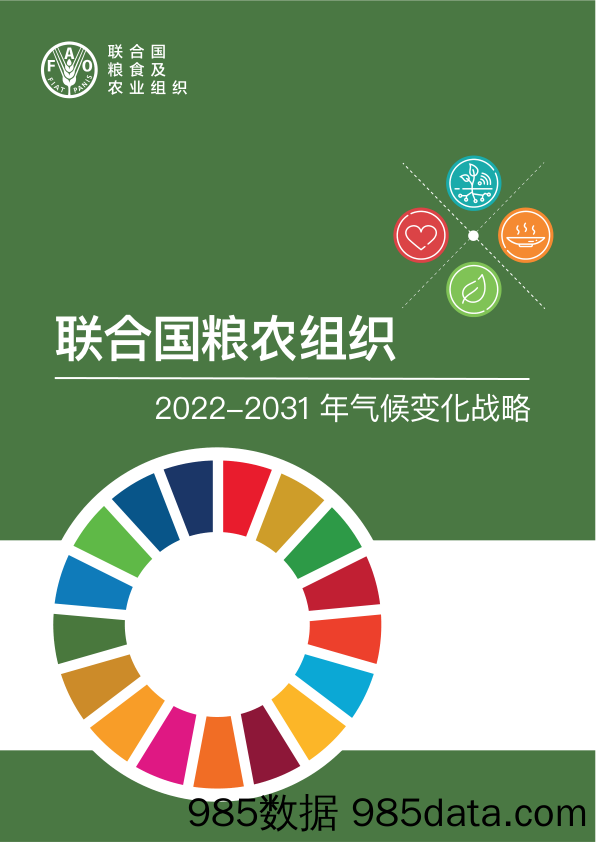 《联合国粮农组织2022–2031年气候变化战略》中文版