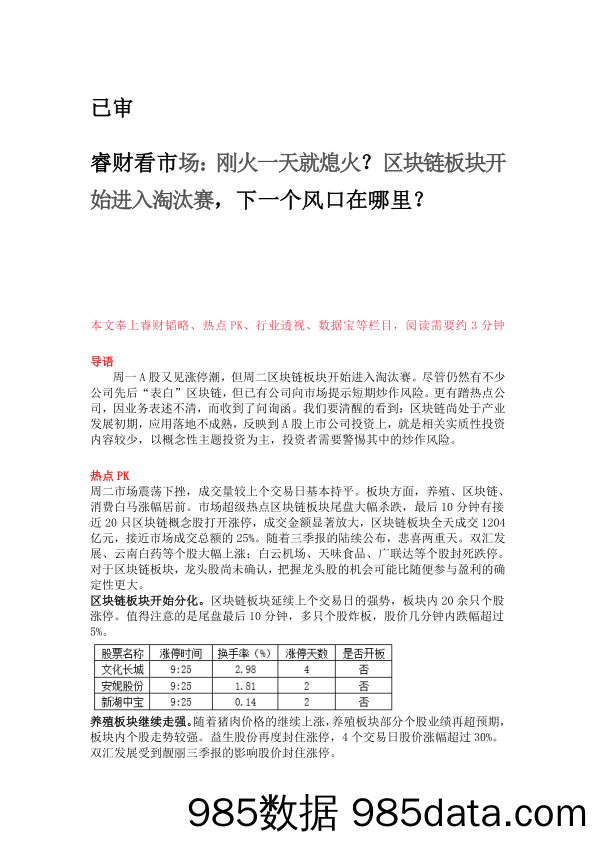 2019-11-01_策略报告_睿财看市场：刚火一天就熄火？区块链板块开始进入淘汰赛，下一个风口在哪里？_恒泰证券插图