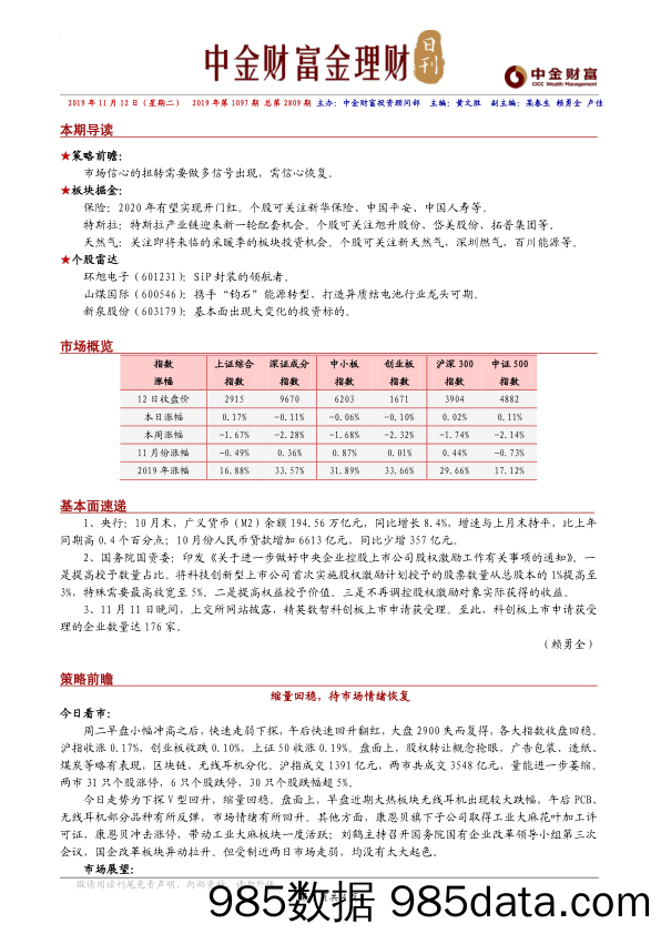 2019-11-13_策略报告_金理财日刊_中金财富