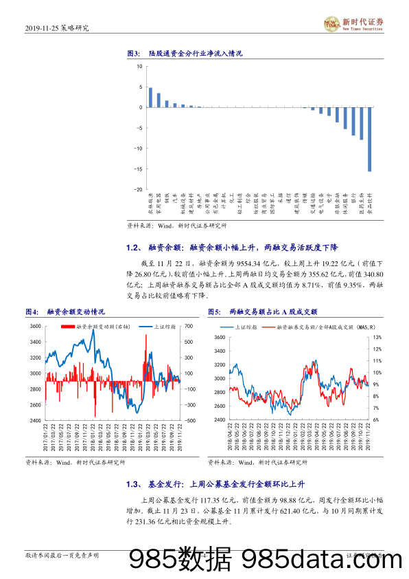 2019-11-26_策略报告_A股资金追踪：北上资金继续流入，公募发行金额上升_新时代证券插图3