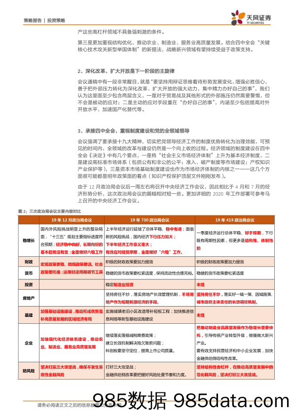 2019-12-09_策略报告_策略：《政治局》透露的信息和影响市场整体格局的两个因素_天风证券插图3