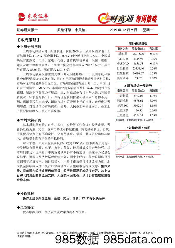 2019-12-09_策略报告_财富通每周策略_东莞证券