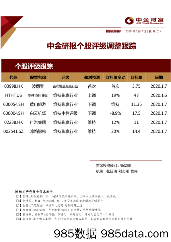 2020-01-07_策略报告_中金研报个股评级调整跟踪_中金财富