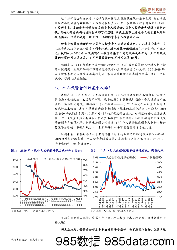 2020-01-07_策略报告_投资策略专题：个人投资者何时集中入场？_新时代证券插图2