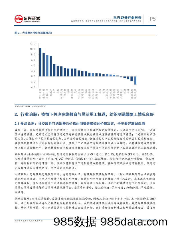 2020-02-17_策略报告_2020年2月第一期周报：大消费周观点：疫情下关注在线教育与灵活用工机遇，纺织制造端复工情况良好_东兴证券插图4