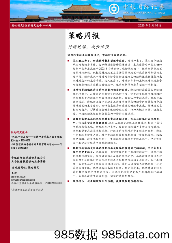 2020-02-17_策略报告_策略周报：行情延续，成长恒强_中银国际证券