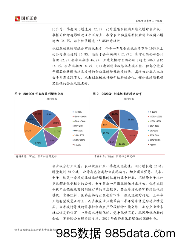 2020-04-17_策略报告_2020年中小创一季报业绩预告点评：中小创一季报预告同比大幅下降_国开证券插图1