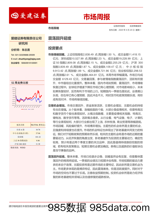 2020-04-20_策略报告_市场周报：震荡回升延续_爱建证券