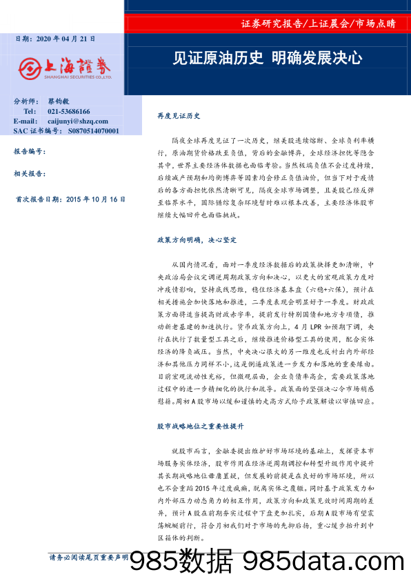 2020-04-21_策略报告_见证原油历史 明确发展决心_上海证券