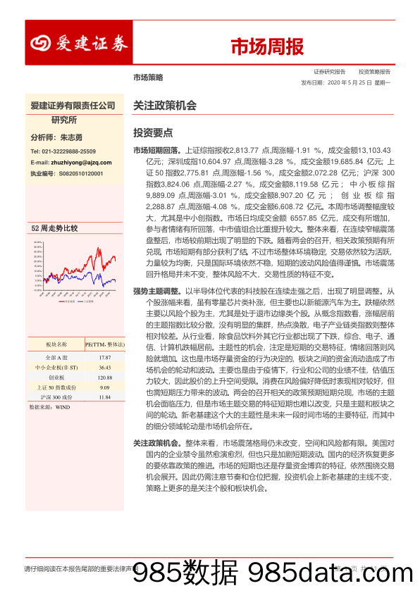 2020-05-25_策略报告_市场周报：关注政策机会_爱建证券