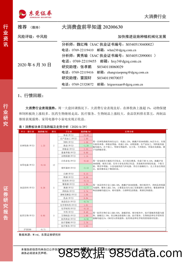 2020-06-30_策略报告_大消费盘前早知道：加快推进设施种植机械化发展_东莞证券