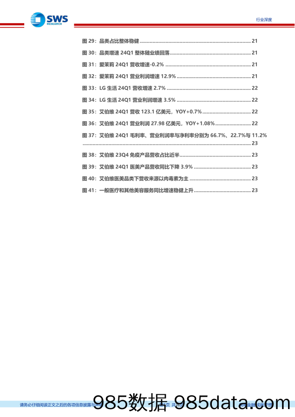 美容护理行业国际化妆品医美公司24Q1业绩跟踪报告：国际集团全球业绩趋稳，在华业绩承压-240603-申万宏源插图4