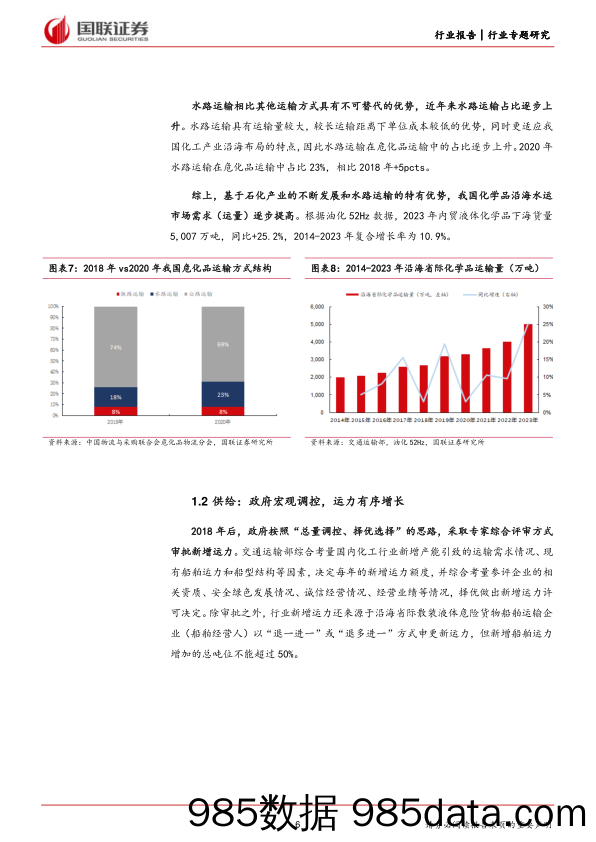 航运港口行业专题研究：内贸化学品水运行业初探，供需格局向好，龙头份额提升-240601-国联证券插图5