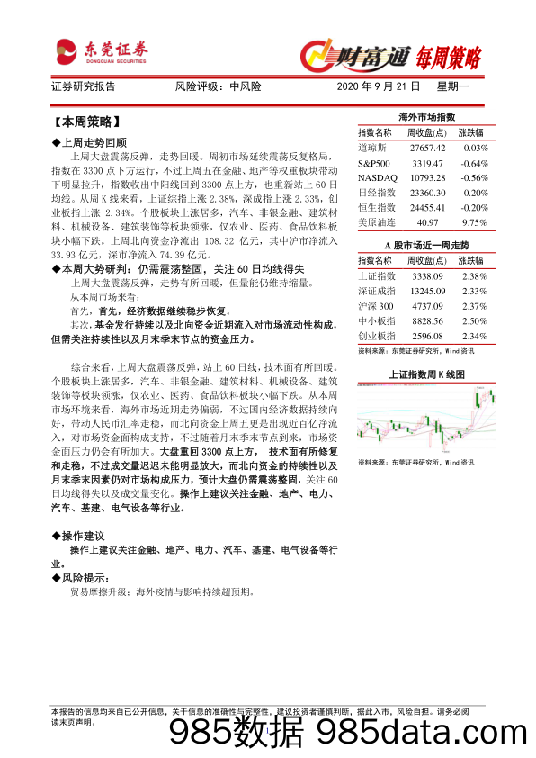 2020-09-21_策略报告_财富通每周策略_东莞证券