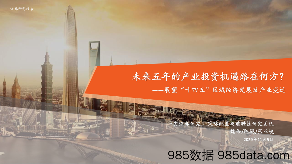 2020-11-05_策略报告_展望“十四五”区域经济发展及产业变迁：未来五年的产业投资机遇路在何方？_平安证券