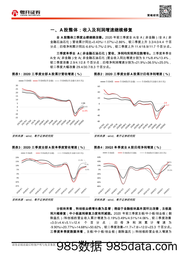 2020-11-06_策略报告_【粤开策略】A股2020年三季报分析：盈利持续改善，周期景气提升_粤开证券插图3