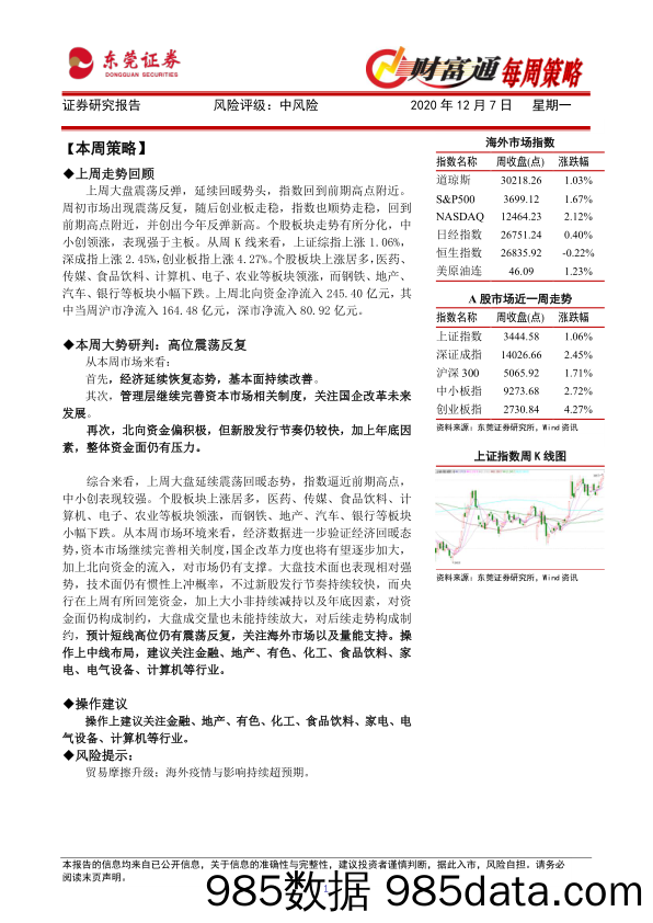 2020-12-07_策略报告_财富通每周策略_东莞证券