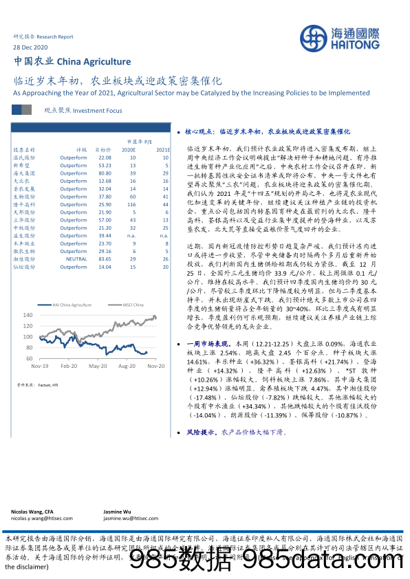 2020-12-29_策略报告_中国农业：临近岁末年初，农业板块或迎政策密集催化_海通国际