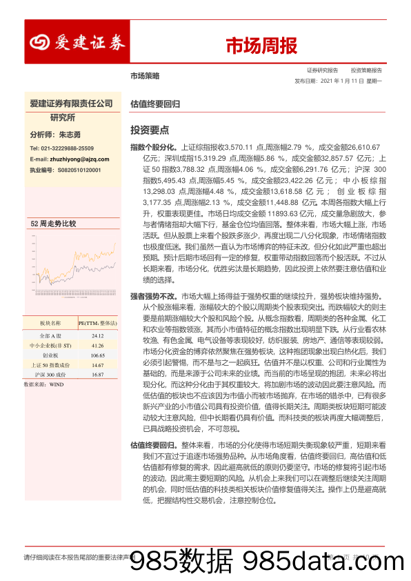 2021-01-11_策略报告_市场周报：估值终要回归_爱建证券