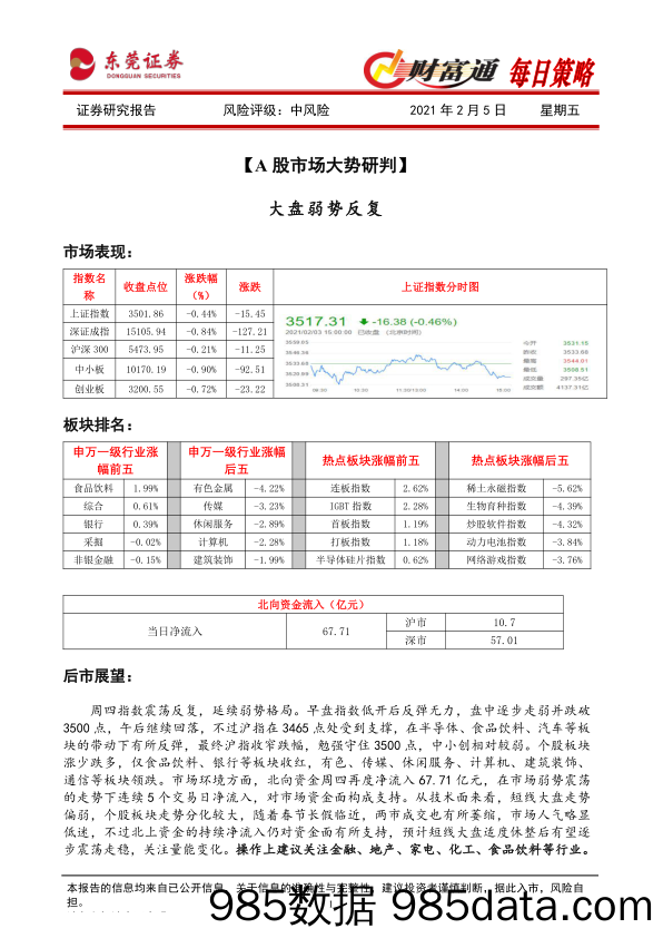 2021-02-05_策略报告_财富通每日策略_东莞证券