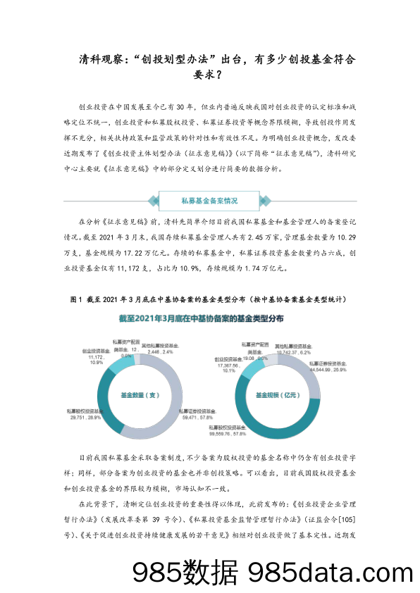 2021-05-14_策略报告_清科观察：“创投划型办法”出台，有多少创投基金符合要求？_清科研究中心