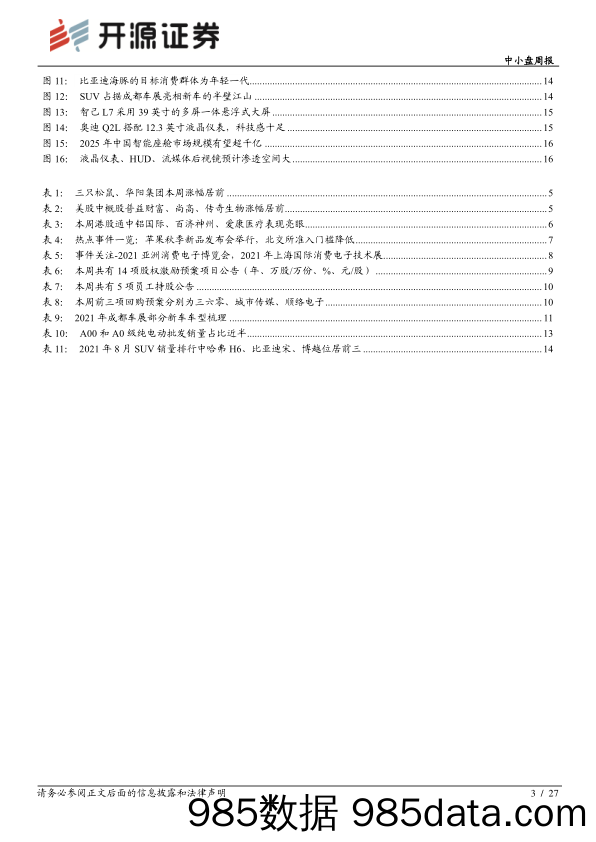 2021-09-21_策略报告_中小盘周报：透过车展看变化，智能座舱成差异化竞争核心_开源证券插图2