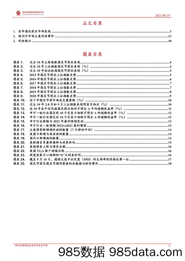 2021-09-22_策略报告_策略周报：国庆长假临近，过节持币还是持股？_东亚前海证券插图1