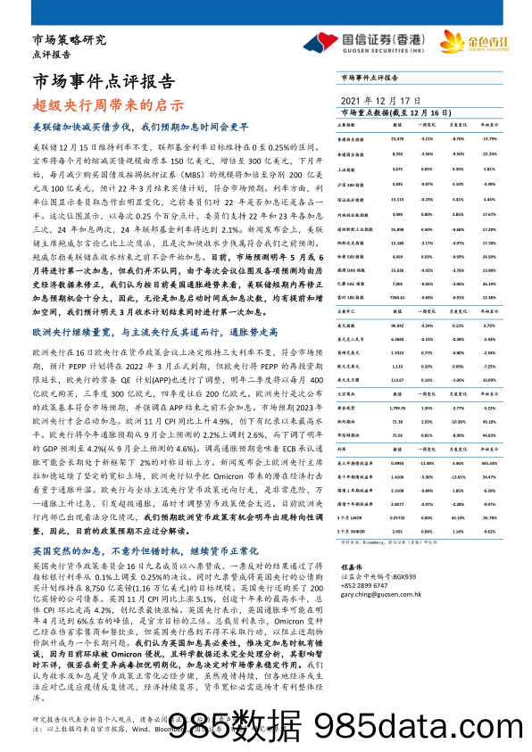 2021-12-24_策略报告_市场事件点评报告：超级央行周带来的启示_国信证券(香港)经纪