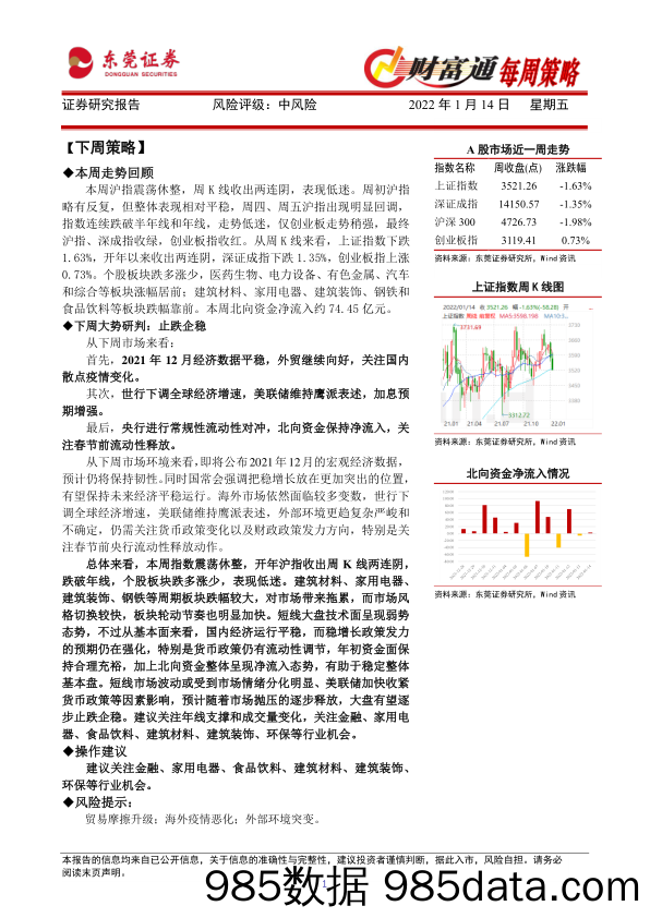 2022-01-14_策略报告_财富通每周策略_东莞证券