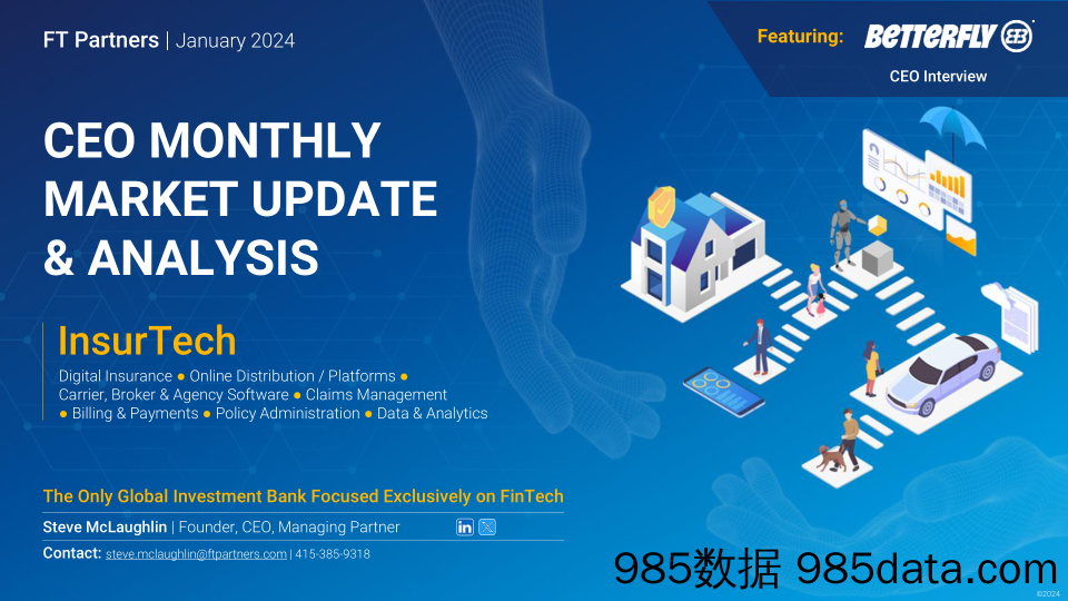 FT Partners InsurTech 首席执行官每月市场更新与分析-英