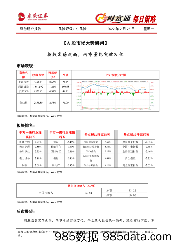 2022-02-28_策略报告_财富通每日策略_东莞证券