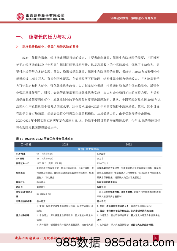 2022-03-08_策略报告_2022政府工作报告点评：稳增长发力与市场结构性行情并行_山西证券插图3