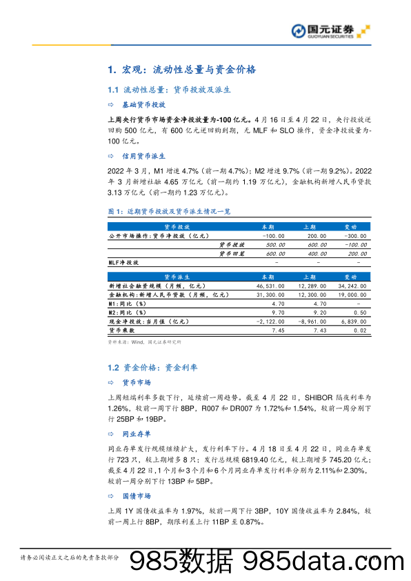 2022-05-07_策略报告_流动性观察0422：两融规模下降，北向资金弱流入_国元证券插图3