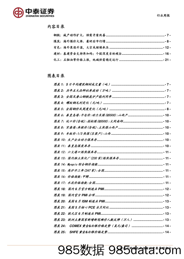 中泰周期·大宗指南：周期品周度运行变化——第75期_中泰证券插图4