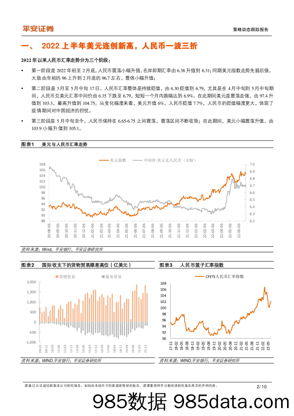 策略动态跟踪报告：2022下半年人民币展望_平安证券插图1