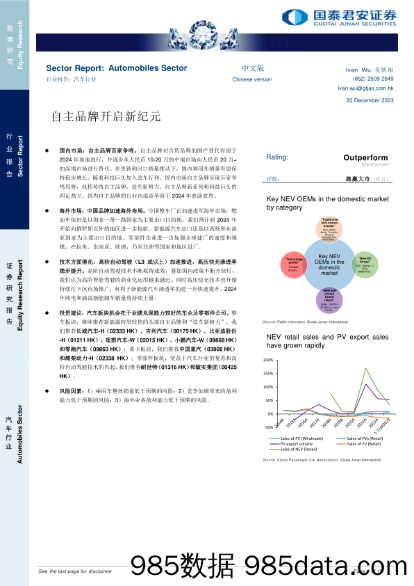 汽车行业：自主品牌开启新纪元-20231220-国泰君安(香港)