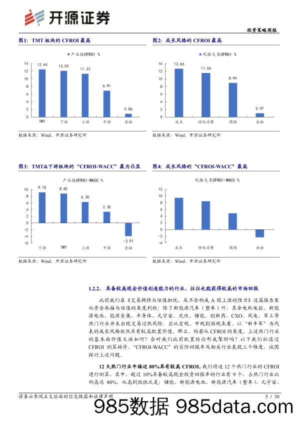 投资策略周报：基于CFROI视角：重视成长，甄选“新半军”_开源证券插图4