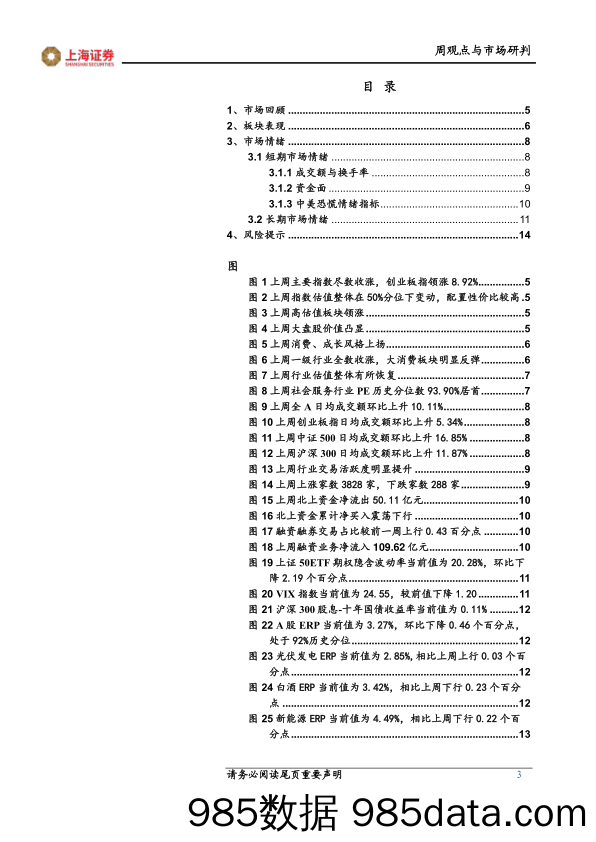 周观点与市场研判：情绪回温期关注结构反弹_上海证券插图2