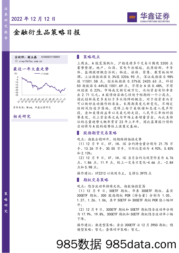 金融衍生品策略日报_华鑫证券插图