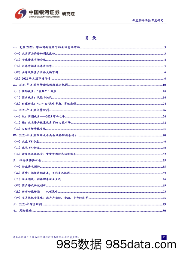2023年A股市场投资策略展望：时蕴新生，布局之年_中国银河证券插图1