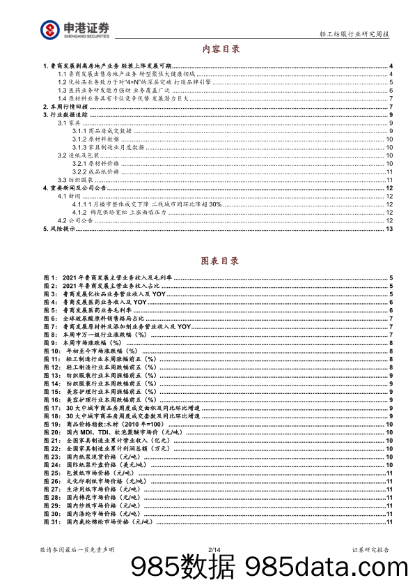 轻纺美妆行业周报：鲁商发展剥离房地产业务 轻装上阵发展可期_申港证券插图1