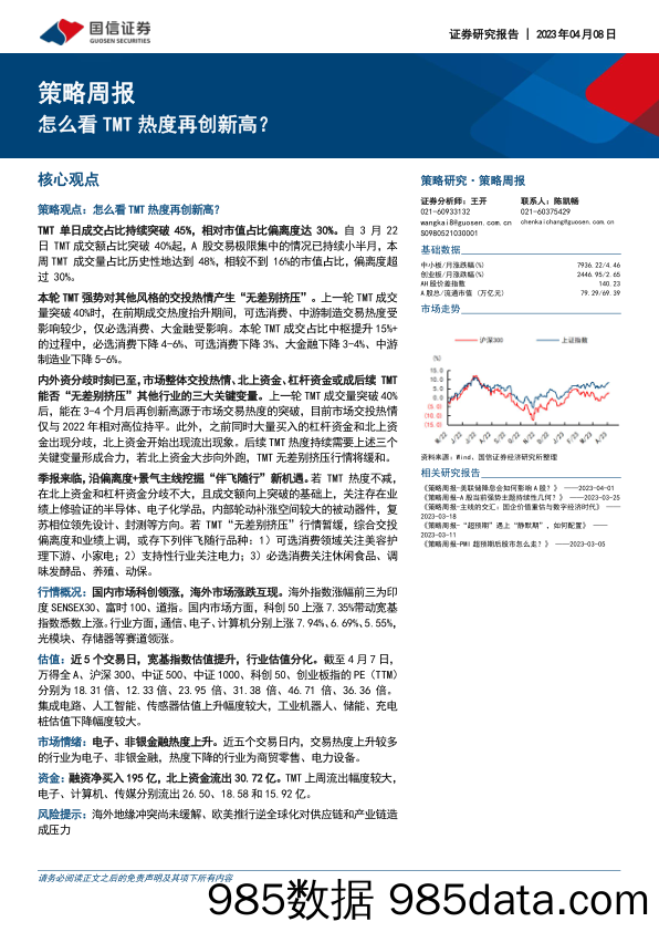 策略周报：怎么看TMT热度再创新高？_国信证券