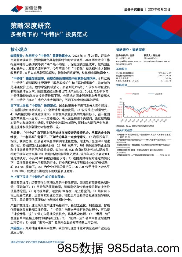 策略深度研究：多视角下的“中特估”投资范式_国信证券